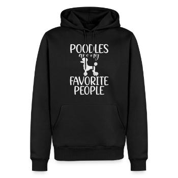 Poodle Gifts - Männer Premium Bio Hoodie - Schwarz - Vorne - Nico (187cm)