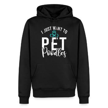 Poodle Gifts - Männer Premium Bio Hoodie - Schwarz - Vorne - Nico (187cm)