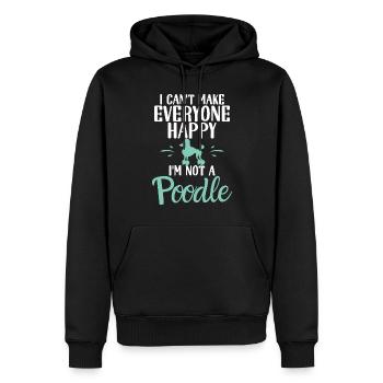 Poodle Gifts - Männer Premium Bio Hoodie - Schwarz - Vorne - Nico (187cm)
