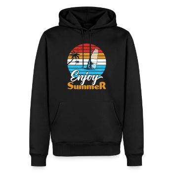 Windsurfen Windsurfer Enjoy Summer - Männer Premium Bio Hoodie - Schwarz - Vorne - Nico (187cm)