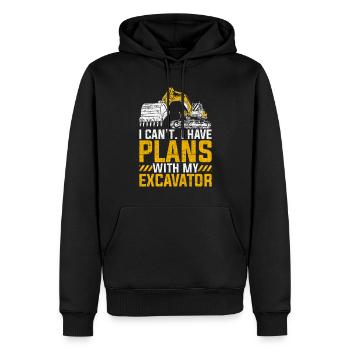 Baggerfahrer I Have Plans With My Excavator - Männer Premium Bio Hoodie - Schwarz - Vorne - Nico (187cm)