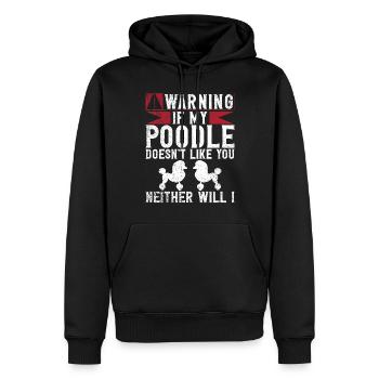 Poodle Gifts - Männer Premium Bio Hoodie - Schwarz - Vorne - Nico (187cm)