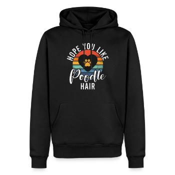 Poodle Gifts - Männer Premium Bio Hoodie - Schwarz - Vorne - Nico (187cm)