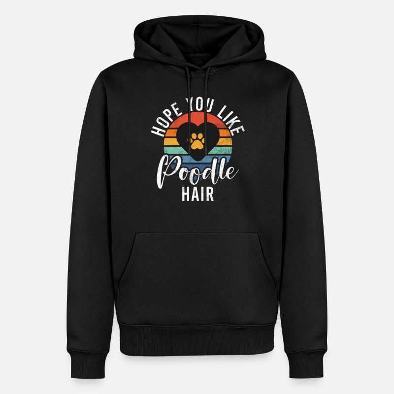 Cadeaux Caniche - Sweat à capuche Premium bio Homme - noir