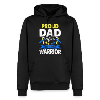 Vater Des Down-syndrom-krieger-bewusstseins Gelbes - Männer Premium Bio Hoodie - Schwarz - Vorne - Nico (187cm)
