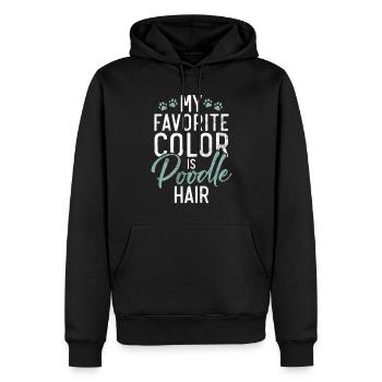 Poodle Gifts - Männer Premium Bio Hoodie - Schwarz - Vorne - Nico (187cm)