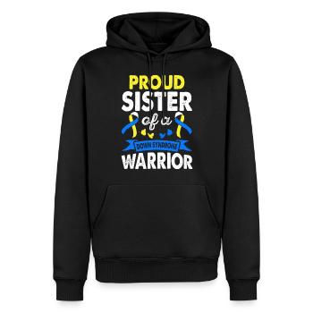 Schwester Des Down-syndroms Krieger-bewusstsein - Männer Premium Bio Hoodie - Schwarz - Vorne - Nico (187cm)