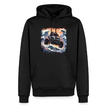 Monstertruck - Männer Premium Bio Hoodie - Schwarz - Vorne - Nico (187cm)