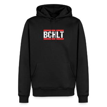 Bocholterin Bocholter Bocholt - Männer Premium Bio Hoodie - Schwarz - Vorne - Nico (187cm)