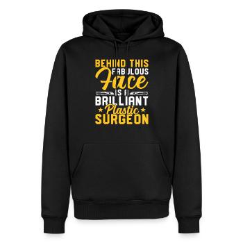 Brilliant Plastic Surgeon Surgical - Men’s Premium Organic Hoodie - black - Front - Nico (187cm)