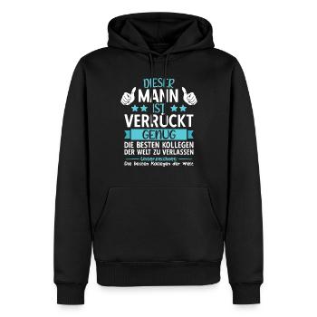 Kollege Abschied Jobwechsel Abschiedsgeschenk - Männer Premium Bio Hoodie - Schwarz - Vorne - Nico (187cm)