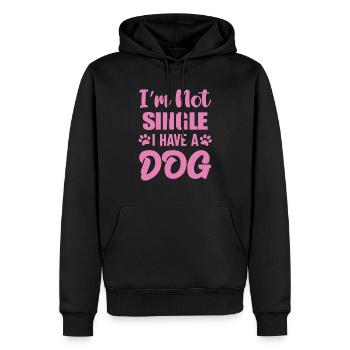Im Not Single I Have A Dog - Men’s Premium Organic Hoodie - black - Front - Nico (187cm)