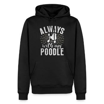 Poodle Gifts - Männer Premium Bio Hoodie - Schwarz - Vorne - Nico (187cm)