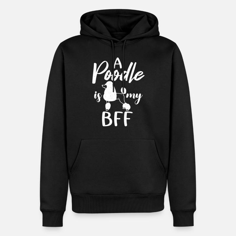 Cadeaux Caniche - Sweat à capuche Premium bio Homme - noir