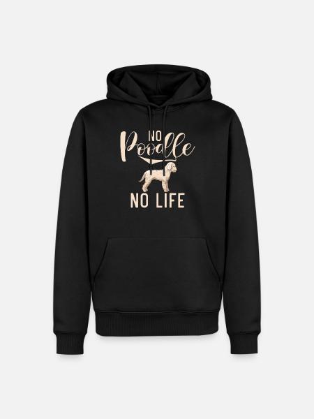 Cadeaux Caniche - Sweat à capuche Premium bio Homme - noir
