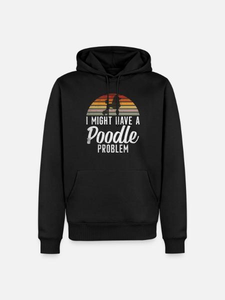 Cadeaux Caniche - Sweat à capuche Premium bio Homme - noir