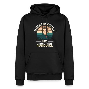 Krankenschwester Florence Nightingale Medizinische - Männer Premium Bio Hoodie - Schwarz - Vorne - Nico (187cm)