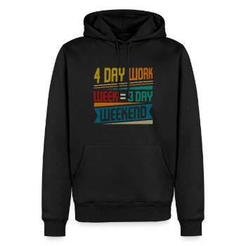 Job Beruf Arbeiten Vier-tage-woche Büro - Männer Premium Bio Hoodie - Schwarz - Vorne - Nico (187cm)