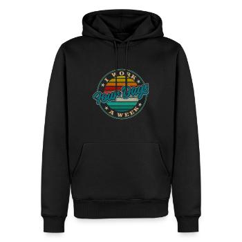 Job Beruf Arbeiten Vier-tage-woche Büro - Männer Premium Bio Hoodie - Schwarz - Vorne - Nico (187cm)