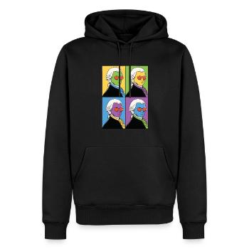 Mozart Musique classique Compositeur de musique - Sweat à capuche Premium bio Homme - noir - Devant - Nico (187cm)