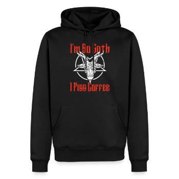 Satan Beelzebub Teufel Gothic Pentagram Mystisch - Männer Premium Bio Hoodie - Schwarz - Vorne - Nico (187cm)