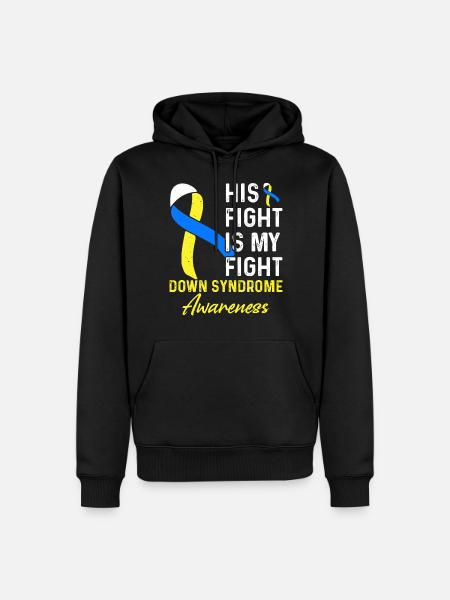 Down-syndrom Bewusstsein - Männer Premium Bio Hoodie - Schwarz