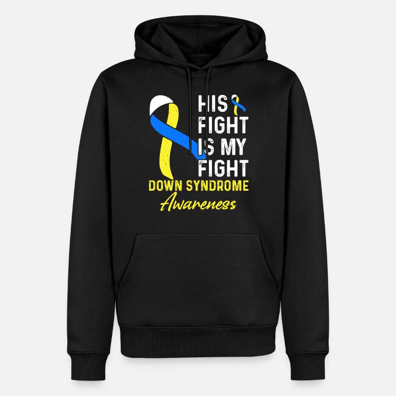 Down-syndrom Bewusstsein - Männer Premium Bio Hoodie - Schwarz