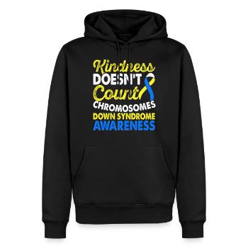 Chromosomen-down-syndrom-bewusstseinsmonat Gelbes - Männer Premium Bio Hoodie - Schwarz - Vorne - Nico (187cm)