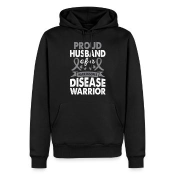 Ehemann Der Parkinson-krankheit Krieger - Männer Premium Bio Hoodie - Schwarz - Vorne - Nico (187cm)