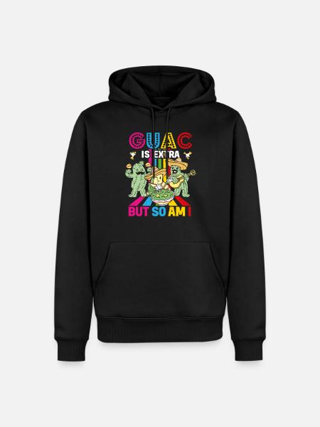 Avocado Guacamole Mexican Mexico Latino - Men’s Premium Organic Hoodie - black