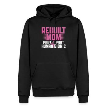 Bionische Hüftmutter Design Für Eine Mutter Mit - Sweat à capuche Premium bio Homme - noir - Devant - Nico (187cm)