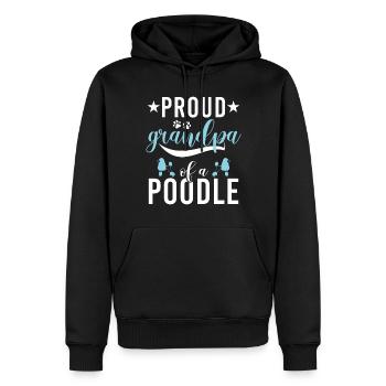 Poodle Gifts - Männer Premium Bio Hoodie - Schwarz - Vorne - Nico (187cm)