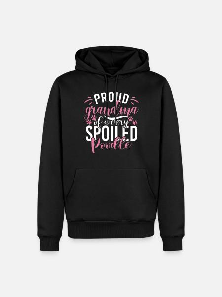 Poodle Gifts - Männer Premium Bio Hoodie - Schwarz