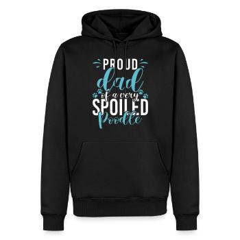 Cadeaux Caniche - Sweat à capuche Premium bio Homme - noir - Devant - Nico (187cm)