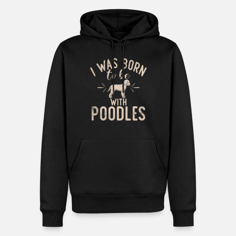 Cadeaux Caniche - Sweat à capuche Premium bio Homme - noir