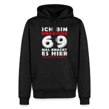 69 Geburtstag 69 Jahre Mann 69 jahre legende 69 - Männer Premium Bio Hoodie - Schwarz - Vorne - Nico (187cm)