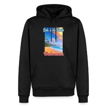 Bali Kuta Beach, Indonésie - Sweat à capuche Premium bio Homme - noir - Devant - Nico (187cm)