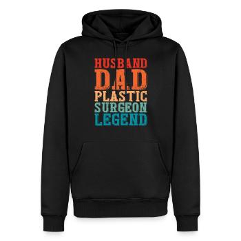 Husband Father Plastic Surgeon Surgical - Men’s Premium Organic Hoodie - black - Front - Nico (187cm)