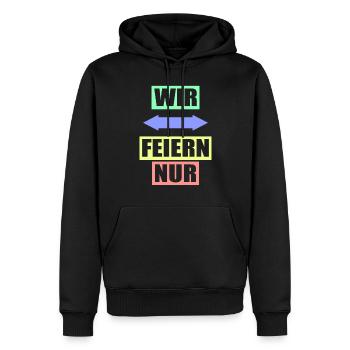 Junggesellenabschied Poltern Polterabend JGA - Männer Premium Bio Hoodie - Schwarz - Vorne - Nico (187cm)