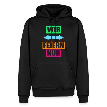 Junggesellenabschied Poltern Polterabend JGA - Männer Premium Bio Hoodie - Schwarz - Vorne - Nico (187cm)
