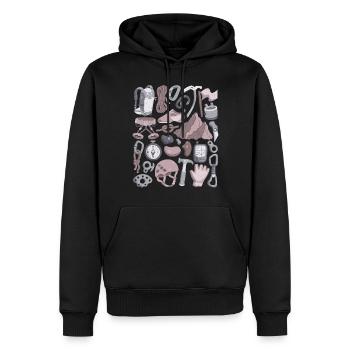 Klettern und Bergsteigen - Männer Premium Bio Hoodie - Schwarz - Vorne - Nico (187cm)