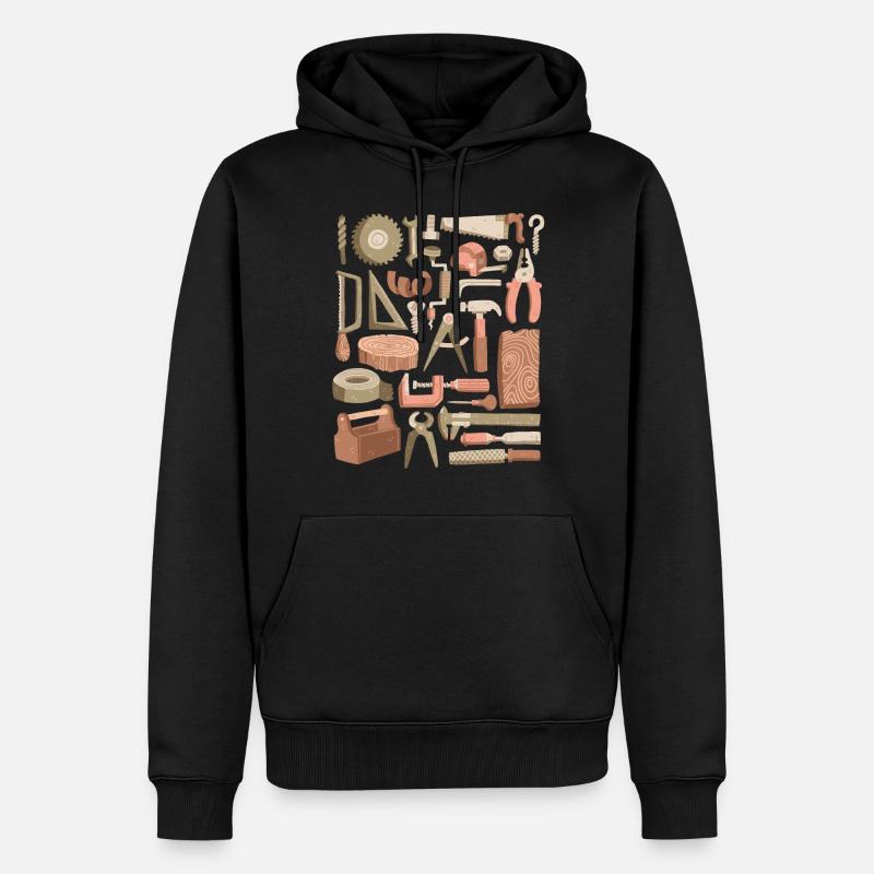 Charpentier, charpentier et charpentier - Sweat à capuche Premium bio Homme - noir