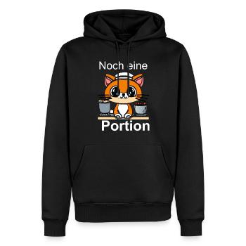 Katze Organisiert die Küche - Männer Premium Bio Hoodie - Schwarz - Vorne - Nico (187cm)