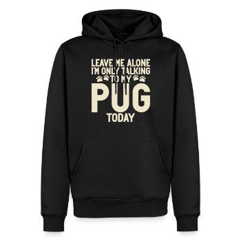 Cadeaux de carlin pour les amateurs de carlins - Sweat à capuche Premium bio Homme - noir - Devant - Nico (187cm)