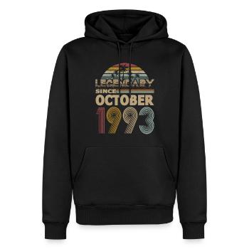 30. Geburtstag Jahrgang Oktober 1993 Legendary - Männer Premium Bio Hoodie - Schwarz - Vorne - Nico (187cm)