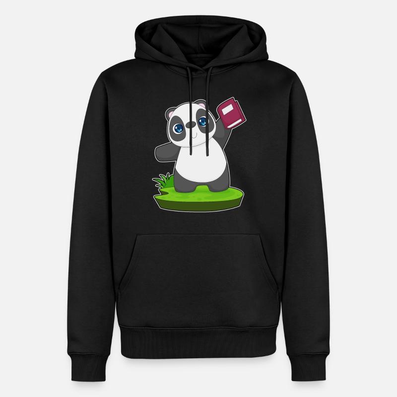 Livre Panda - Sweat à capuche Premium bio Homme - noir