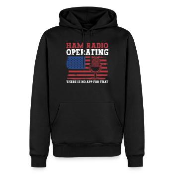 Amateurfunk-betriebsdesign Für Patriotischen - Sweat à capuche Premium bio Homme - noir - Devant - Nico (187cm)