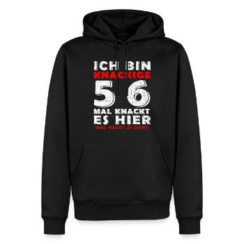 56. Geburtstag Juli Jahrgang 56 Vintage - Männer Premium Bio Hoodie - Schwarz - Vorne - Nico (187cm)