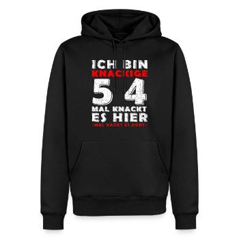Legende 54 Jahre 54. Geburtstag Männer Frauen - Männer Premium Bio Hoodie - Schwarz - Vorne - Nico (187cm)