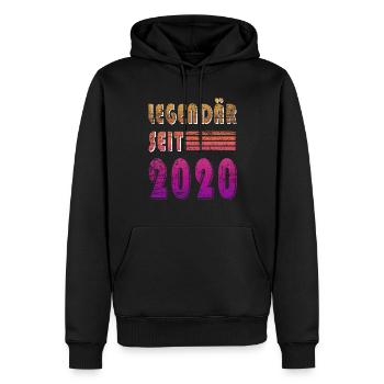 Original 2020 Jahrgang Vintage Geburtstag 2020 - Männer Premium Bio Hoodie - Schwarz - Vorne - Nico (187cm)